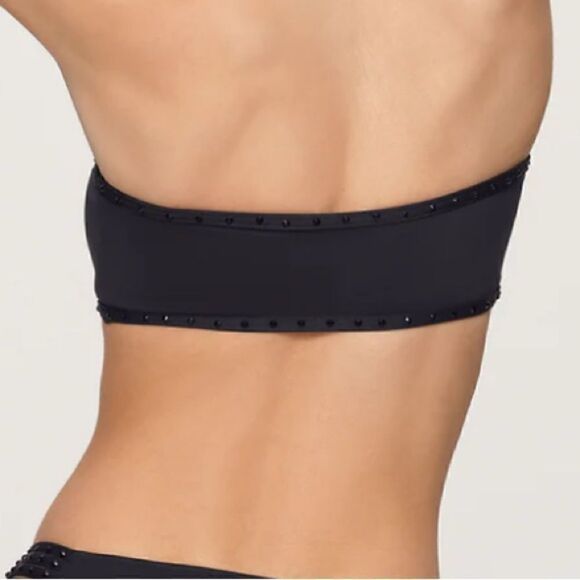 SKIMS NWT RHINESTONE SWIM BANDEAU BIKINI TOP XS - Picture 3 of 7